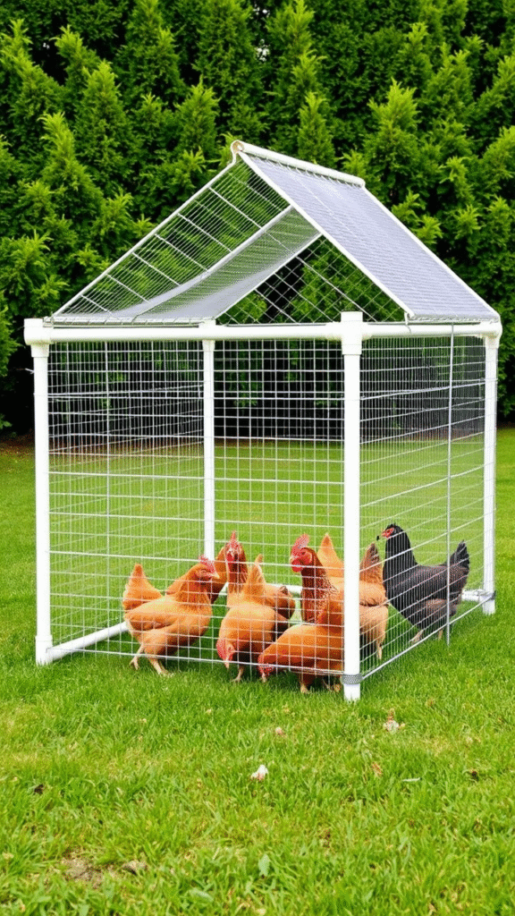 PVC Pipe Chicken Run